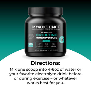 MYOXCIENCE Micronized Creatine | Supports Muscle Performance, Lean Body Mass, & Cognition | 100 Servings MYOXCIENCE buy supplements Au