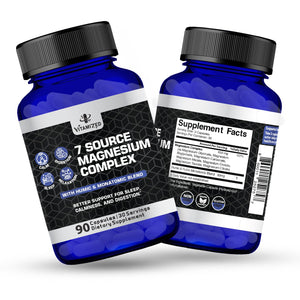 Magnesium Complex for Sleep, Relaxation, Digestion & Calm – Magnesium Glycinate, Citrate, Bisglycinate, Carbonate, Malate, Orotate, Taurate, + Humic/Fulvic for High Absorption - 90 ct. VITAMIZED buy supplements Au