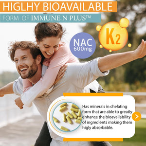 (90 Capsules), NAC 600mg, Quercetin 1,000mg, Vitamin C 500mg, Zinc 50mg, Vitamin D3 5,000iu, Selenium, Copper, Acerola, Ginger, Rutin, Citrus Bioflavonoids, Rose Hips, Echinacea, Immune N Plus 15 in 1 KAPPA NUTRITION buy supplements Au