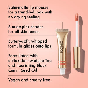 ICONIC LONDON Cloud Kiss Matte Lip Mousse | Matte Liquid Lip Colour, Cruelty-Free, Vegan Makeup, Show Off ICONIC LONDON buy supplements Au