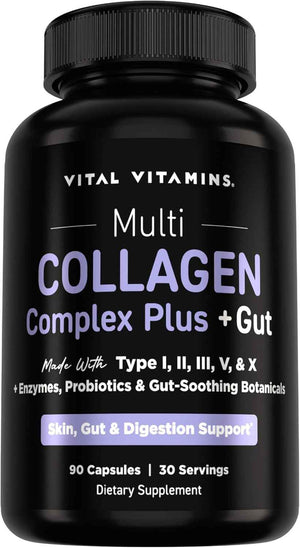 Vital Vitamins Women's Multivitamin 60 ct + Multi Collagen Complex Plus + Gut 90 ct