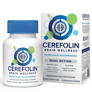 Cerefolin Brain Wellness, Targeted Nutrition for Cognitive Support, Improves Memory, Focus & Concentration, L-Methylfolate, NAC, B12, Neurologist Recommended (30 Count) Cerefolin buy supplements Au