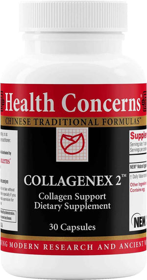 Health Concerns Collagenex 2 – Collagen Supplement for Joint Support & Flexibility – Natural Eggshell Membrane for Men & Women - Connective Tissue Support – Chinese Herbal Supplement - 30 Capsules