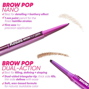 Kosas Brow Pop Eyebrow Pencil – Brow Pencil with Spoolie, Medium Brown Kosas buy supplements Au