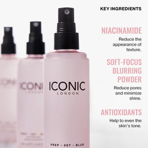 ICONIC LONDON Prep Set Blur Setting Spray | Makeup Fixing Spray, Blurs Imperfections and Gives Skin a Radiant Glow, Vegan Makeup, 120 mL / 4.05 Fl Oz. ICONIC LONDON buy supplements Au
