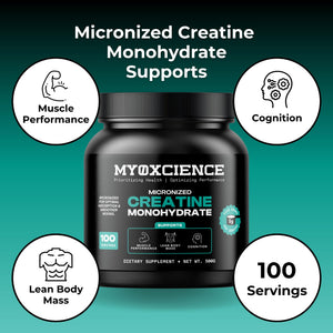 MYOXCIENCE Micronized Creatine | Supports Muscle Performance, Lean Body Mass, & Cognition | 100 Servings MYOXCIENCE buy supplements Au