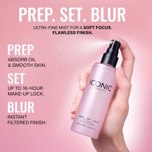 ICONIC LONDON Prep Set Blur Setting Spray | Makeup Fixing Spray, Blurs Imperfections and Gives Skin a Radiant Glow, Vegan Makeup, 120 mL / 4.05 Fl Oz. ICONIC LONDON buy supplements Au