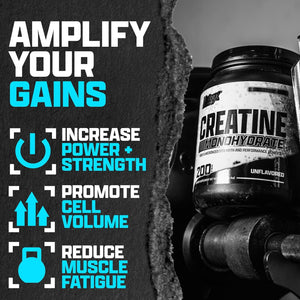 Nutrex Research Micronized Creatine Monohydrate Powder - 200 Servings (1KG) Pure, Unflavored Creatine Monohydrate Supplement for Muscle Gain, Strength and Performance, 5G Per Serv (2.2lbs) Nutrex Research buy supplements Au