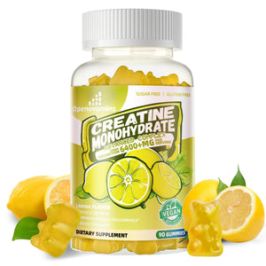 Creatine Monohydrate Gummies Complex for Men & Women -Advanced Formula W/L-Taurine + Vitamin B12, Sugar Free Chewable Supplement,90 Lemon Gummies Openovomins buy supplements Au