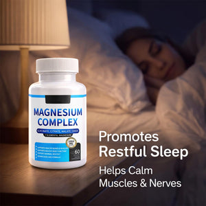 Magnesium Complex for Women & Men 1000mg — 7-in-1 Magnesium (Glycinate, Citrate & Malate) for Sleep Support, Stress Relief, Muscle Recovery — Vegan, 60 Capsules ElixAid buy supplements Au