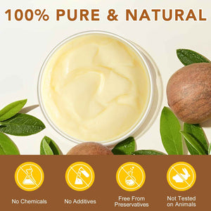 Shea Butter Raw, Pure Natural Shea Butter for Face & Body with Vitamin A, E and F, Hand Cream, Long-Lasting Hydration & Deeply Moisturizing for Dry, Cracked Skin, SkinCare, Keeps Skin Healthy 7.8 oz