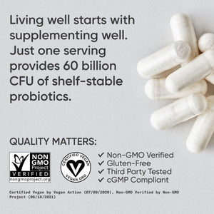 Sports Research Daily Probiotics with Prebiotics, 60 Billion CFU - Vegan Capsules for Gut Health & Digestive Support, Probiotics for Women & Men - Non-GMO Verified & Gluten Free - 30 Count Sports Research buy supplements Au