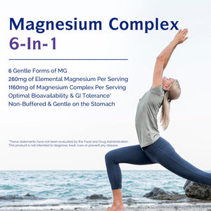 Innate Vitality Magnesium Complex 6-in-1, 1160mg Per Serving, Rest & Digestion, Magnesium Glycinate & Citrate, High Absorption, 120 Vegan Capsules Innate Vitality buy supplements Au