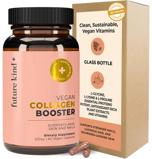 Future Kind Vegan Collagen - Supports Collagen Production with Biotin and Vitamin C (60 Capsules in Glass Bottle) Future Kind buy supplements Au