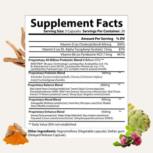 Besti Supplements Daily Perimenopause Support – Probiotic & Prebiotic Blend – Supports Overall Well-Being – 90 Capsules BestiBuy Supplements Australia