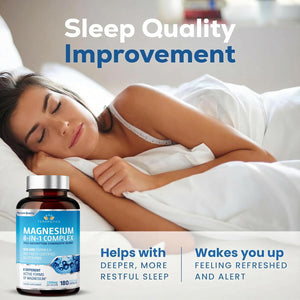 8 in 1 Magnesium Complex for Women & Men 426mg | 180 Vegan Capsules | MAG-8 Blend: Citrate, Bisglycinate, Malate, & More | Non-GMO Magnesio Complex Supplement | Provides 100% Daily Recommended Value Teraputics buy supplements Au