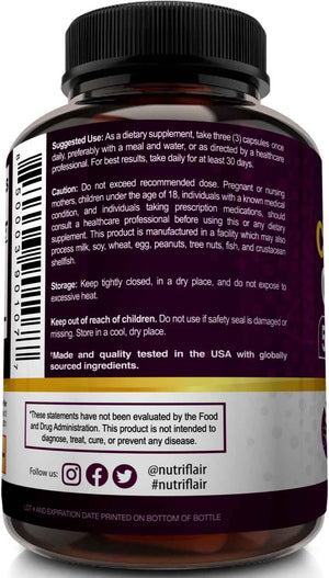 NutriFlair Multi Collagen Peptides 2250mg, 90 Capsules - Type I, II, III, V, X - Collagen Supplements Complex Powder Pills for Women and Men - Hydrolyzed Protein, Healthy Hair, Skin, Nails - Non-GMO