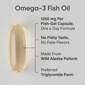 Sports Research® Omega-3 Fish Oil 1250 - Triple Strength Fish Oil Supplement from Wild Alaska Pollock - MSC Certified Sustainable · Non-GMO · Soy Free - 90 Softgel Capsules Sports Research buy supplements Au