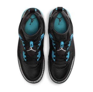 NIKE Jordan Spizike Low Men's Trainers Sneakers, Black Wolf Grey Gamma Blue, 12 US