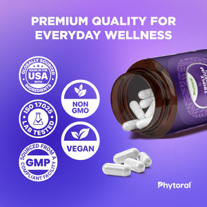 Highly Potent Magnesium Complex Capsules - Triple Magnesium Blend with Taurate Glycinate and Malate - 400mg Supplement Supports Relaxation & Overall Wellness Non-GMO Vegan - 90 Count Phytoral buy supplements Au
