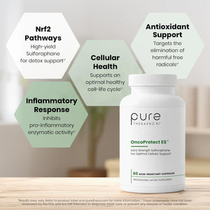 Pure Therapro Rx OncoProtect ES HIGH DOSE Sulforaphane Supplement, Made in USA | 2 Month Supply | 706 mg Patented Activated BroccoRaphanin Broccoli Seed Extract | Glucoraphanin + Myrosinase Pure Therapro Rx buy supplements Au