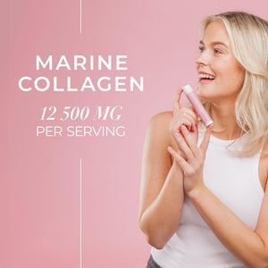 Swedish Collagen Deluxe, 12,500 mg Hydrolyzed Marine Collagen Liquid Supplement - 20 x 25 ml Daily Shots | Hyaluronic Acid, Biotin & Vitamin C for Healthy Hair, Skin, Nails & Joints | Sugar-Free Swedish Collagen buy supplements Au