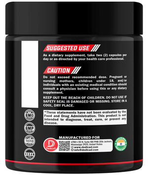 DEDICAD NAD Supplement 1000 mg - Pure NAD Supplement - Energy and DNA Repair, Aging Defense, Brain Function - 60 Capsules DEDICADÂ buy supplements Au