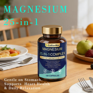25-in-1 Magnesium Complex | Multi-Form Absorbable Blend for Daily Nutritional Support, 120 Vegan Caps (1) PBZPBZ buy supplements Au
