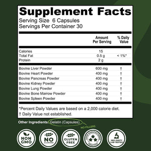 Left Coast Performance Bone Broth Protein Powder & Beef Organ Supplement - Bovine Wellness Bundle for Gut Health Energy Balance and Immune Support