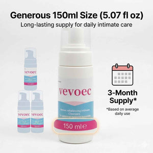 pH Balanced Intimate Cleanser (150ML) - Gentle Feminine Wash for Vaginal Health, Odor Control & Lasting Freshness