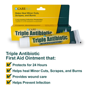 CareAll Triple Antibiotic Ointment 1.0 oz (4 Pack), First Aid Ointment for Minor Scrapes, Cuts, and Burns to Help Prevent Infection, Compare to The Active Ingredients of The Leading Brand CareAll buy supplements Au