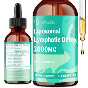owegel Liposomal Lymphatic Drainage Drops 2000mg – Immune & Lymph System Support – Lymphatic Detox and Cleanse with Echinacea, Red Clover, Dandelion & Cleavers – Sugar-Free, Alcohol-Free – 2 FL OZ owegel buy supplements Au