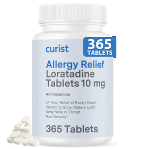 Curist Loratadine 10mg 365 Count - All Day Non Drowsy Allergy Medicine - 24 Hour Antihistamine Tablets for Runny Nose, Itchy Eyes, & Sneezing - Indoor & Outdoor Allergy Medicine for Adults Curist buy supplements Au