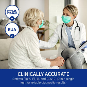 CorDx TyFast Flu A/B & COVID-19 At-Home Multiplex Rapid Test Kit, 3-in-1 Antigen Test, Results in 10 Minutes, EUA Authorized OTC, 4 Tests CorDx buy supplements Au