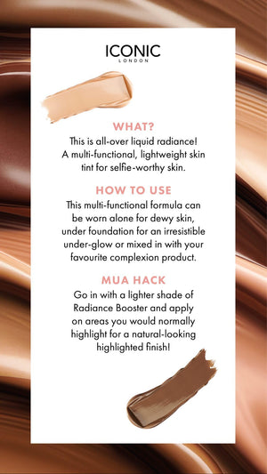 ICONIC LONDON Radiance Booster | Liquid Radiance Lightweight Skin Tint for a Glowy Makeup Look, Cruelty Free, Vegan Makeup (Champagne Glow) 30 mL/ 1.01 Fl Oz ICONIC LONDON buy supplements Au
