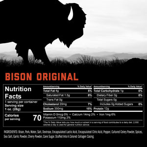 ICON Meats Bison and Pork Snack Sticks, Original Flavor, 24 Pack of High Protein Snacks, Sugar Free, Natural Jerky Meat Sticks, Gluten Free, USDA Inspected, Made in USA, Gifts for Him ICON buy supplements Au