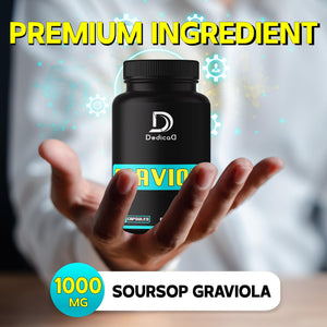 Soursop Graviola Leaves Capsules - Soursop Fruit Advanced - 210 Counts for 105 Servings DEDICAD buy supplements Au