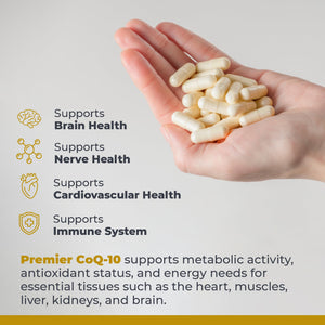 Premier Research Labs CoQ10 - Coenzyme Q10, Co Q 10 Supplement, 100mg Capsules, Ubiquinol Co Enzyme Q-10 with Red Algae & MCT Oil - 60 Vegetarian Capsules Premier Research Labs buy supplements Au
