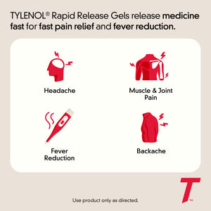 Tylenol Extra Strength Acetaminophen Rapid Release Gels, Fast, Strong Pain Relief, Fever Reducer, 500 mg Gelcaps with Laser‑Drilled Holes for Fast Release, OTC Medicine, 100 Count Tylenol buy supplements Au
