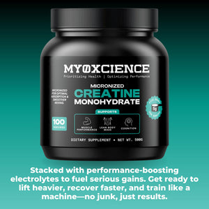 MYOXCIENCE Micronized Creatine | Supports Muscle Performance, Lean Body Mass, & Cognition | 100 Servings MYOXCIENCE buy supplements Au