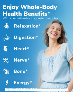 Vitalibre 12 in 1 Magnesium Complex Supplement 500mg | Max Absorption Chelated Magnesium Glycinate Citrate Malate & More for Bone, Nerve & Digestive Support | Non-GMO Vegan Capsules (120 Count) Vitalibre buy supplements Au