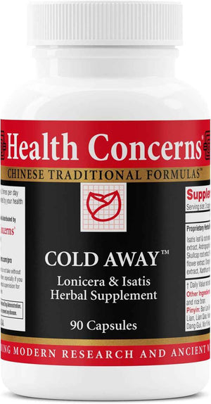 Health Concerns Cold Away - Immune Support Supplement - Chinese Medicine Capsules for Immunity & Cold Prevention - Dong Quai, Chinese Skullcap & Andrographis - Cold Remedy for Adults - 90 Capsules