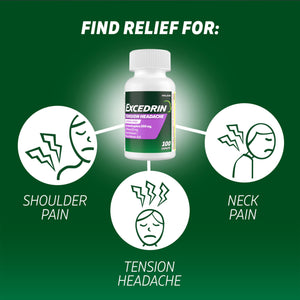 Excedrin Tension Headache Relief Caplets, Acetaminophen 500mg, Caffeine 65mg, Pain Reliever, Aspirin-Free, 100 Count Excedrin buy supplements Au