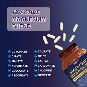Magnesium Complex 700mg 12 in 1 Magnesium Supplement with Glycinate, Citrate, Malate | Sleep, Calm, Muscle Relaxation, Heart Health Support | Vegan 120 Capsules WINYEL buy supplements Au