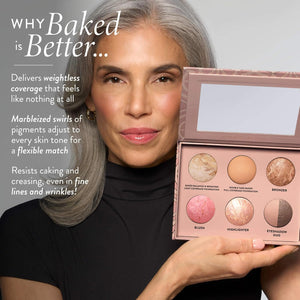 LAURA GELLER Baked Icons Complete Full Face Palette, Light | All-in-One Makeup Palette with Baked Foundations, Blush, Bronzer, Highlighter, Eyeshadows | Coverage for Mature Skin | Travel-Friendly LAURA GELLER NEW YORK buy supplements Au
