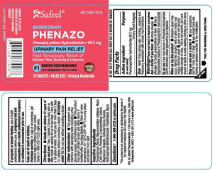 Safrel Urinary Pain Relief | UTI Relief | Fast Acting | Bladder Discomfort & Pain Relief | Phenazopyridine Hydrochloride 99.5mg (28 Count) SafrelBuy Supplements Australia