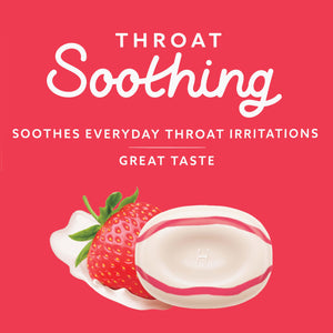 HALLS Throat Soothing Creamy Strawberry Throat Drops, 70 Drops HALLS buy supplements Au