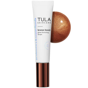 TULA Skin Care Bronze Boost Glow Bronzing Drops - Provides Natural Glow, Evens Skin Tone, Plumps and Hydrates Skin, Contains Niacinamide, Hyaluronic Acid and Green Tea, 1 Fl Oz. TULA buy supplements Au