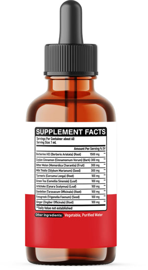 DEDICAD 10in1 Berberine HCl Drops - Liposomal Berberine Liquid - Activator Berberine with Ceylon Cinnamon, Bitter Melon, and 7 More - 60ml DEDICADΒ buy supplements Au
