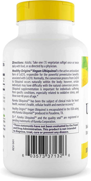 Healthy Origins Vegan Ubiquinol CoQ10 100 mg, Kaneka, 150 Gels